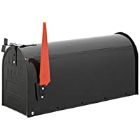 Arregui Mail D-USA-N Buzón Individual de Acero de estilo americano- Negro- Tamaño L (revistas y sobres C4) -22 x 48 x 17…